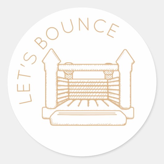 Clementine Bounce House "Let's Bounce" Sticker (Voorkant)