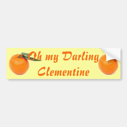 clementine bumper sticker (Voorkant)
