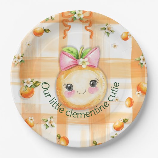 Clementine cute papieren bord 9" (Voorkant)