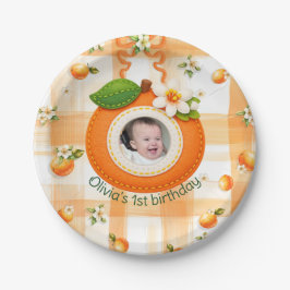 Clementine Cutie - Babys eerste verjaardag Papieren Bordje