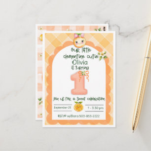 Clementine Cutie eerste verjaardagskaart Briefkaart