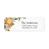 Clementine Cutie & Greenery Return-adres Etiket (Voorkant)