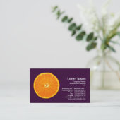 Clementine - Donker Paars Visitekaartje (Staand voorkant)