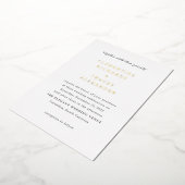 Clementine Elegant Modern Wedding Folie Uitnodiging (Gedraaid)
