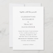 Clementine Elegant Modern Wedding Kaart (Voorkant)