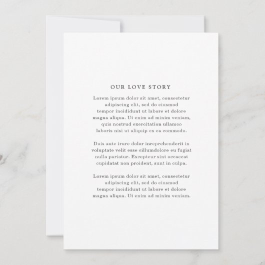 Clementine Elegant Modern Wedding Save The Date (Achterkant)