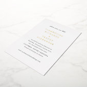Clementine Elegant Modern Wedding Save the Date Folie Uitnodiging (Gedraaid)