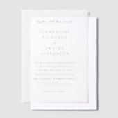Clementine Elegant Modern Wedding Vellum Uitnodigingen (Offset)