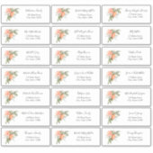 Clementine en Greenery Guest Address Envelope Sticker (Voorkant)