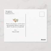 Clementine en Greenery Shower Dank u Briefkaart (Achterkant)