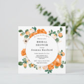 Clementine en Sinaasappel wit bloesems Vrijgezelle Kaart (Staand voorkant)