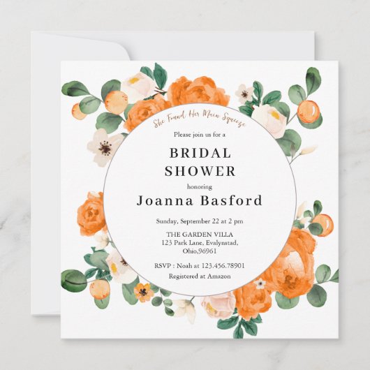 Clementine en Sinaasappel wit bloesems Vrijgezelle Kaart (Voorkant)