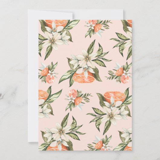 Clementine Little Cutie Baby shower Invitation Kaart (Achterkant)