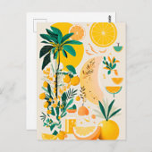 Clementine mandarine briefkaart (Voorkant / Achterkant)