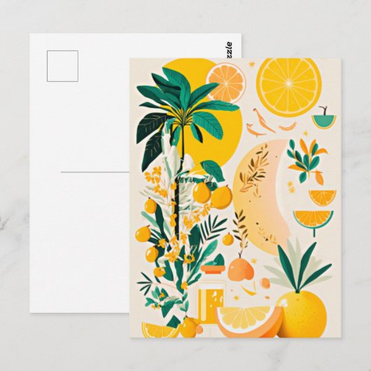 Clementine mandarine briefkaart (Voorkant / Achterkant)