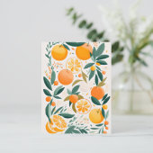 Clementine mandarine briefkaart (Staand voorkant)