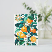 Clementine Mandarine Feestdagenkaart (Staand voorkant)