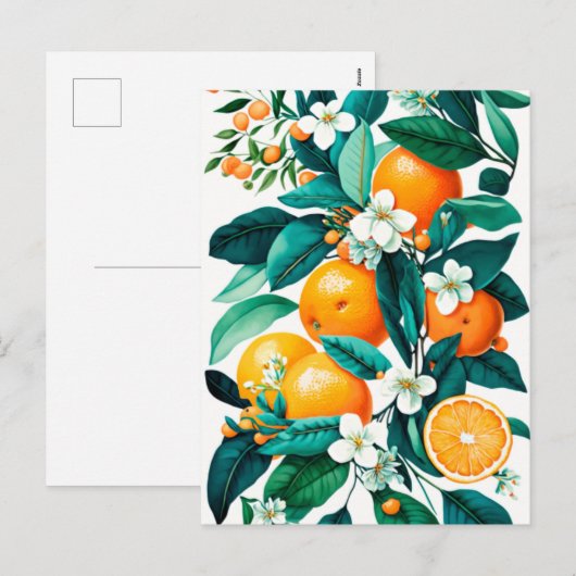 Clementine Mandarine Feestdagenkaart (Voorkant / Achterkant)