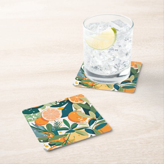 Clementine mandarine kartonnen onderzetters (Insitu)