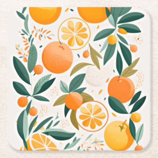 Clementine mandarine kartonnen onderzetters