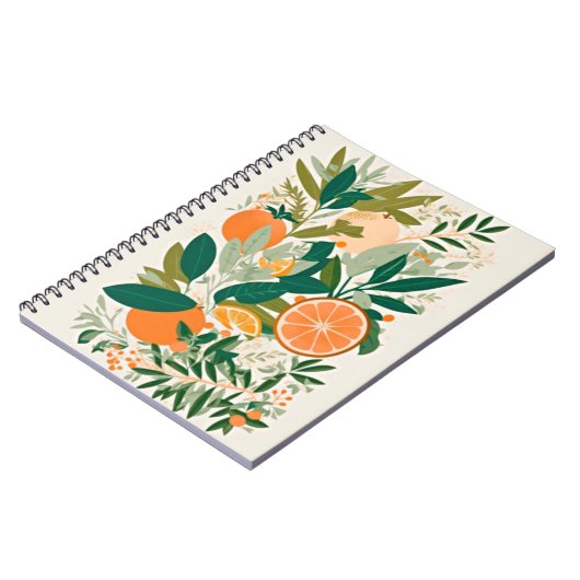 Clementine mandarine notitieboek (Linkerzijde)