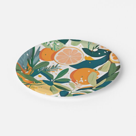 Clementine mandarine papieren bordje (Gekanteld)