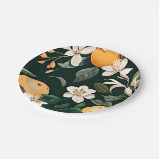 Clementine Mandarine Papieren Bordje (Gekanteld)