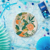 Clementine mandarine papieren bordje (Feest)