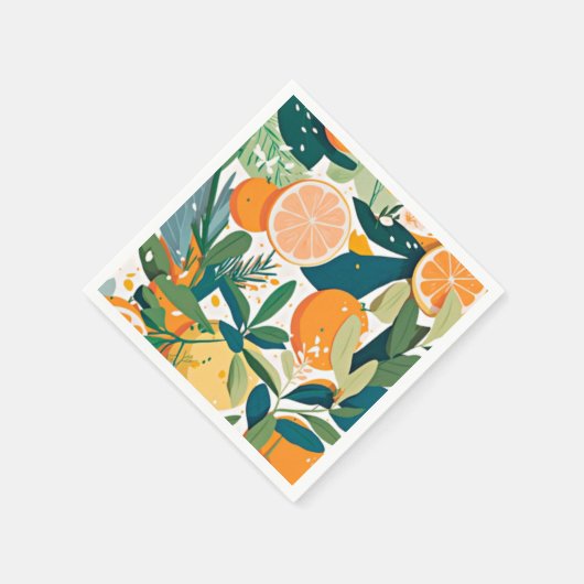 Clementine mandarine servet (Hoek)