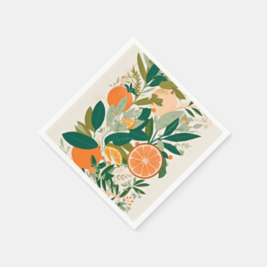 Clementine mandarine servet (Hoek)