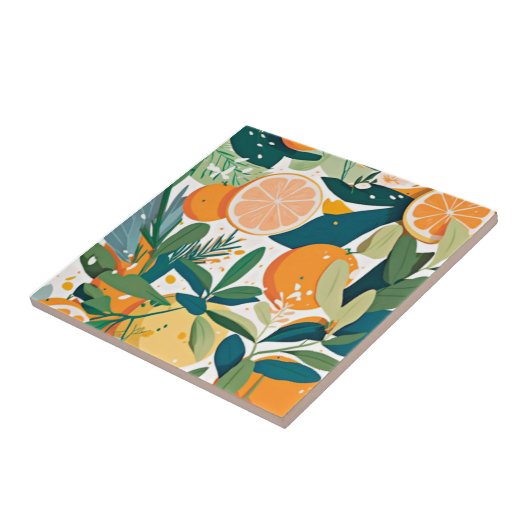 Clementine mandarine tegeltje (Zijkant)