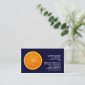 Clementine - Navy Blue Visitekaartje (Staand voorkant)