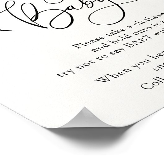 Clementine Oranje en Greenery zeggen geen Baby-spe Poster (Hoek)