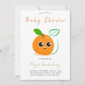 Clementine Oranje vruchten Baby shower Kaart (Voorkant)