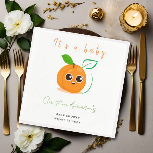 Clementine Oranje vruchten Baby shower Servet