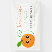 Clementine Oranje vruchten Baby shower Spandoek (Verticaal)