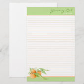 Clementine-Sinaasappels die bedoeld zijn om een li Briefpapier (Voorkant / Achterkant)