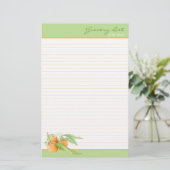 Clementine-Sinaasappels die bedoeld zijn om een li Briefpapier (Staand voorkant)