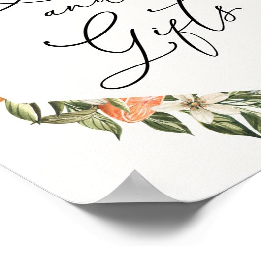 Clementine Sinaasappels en Greenery Books en Gifts Poster (Hoek)