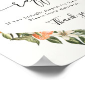 Clementine Sinaasappels en Greenery Diaper Raffle  Poster (Hoek)