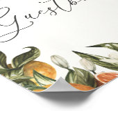 Clementine Sinaasappels en Greenery ondertekenen o Poster (Hoek)