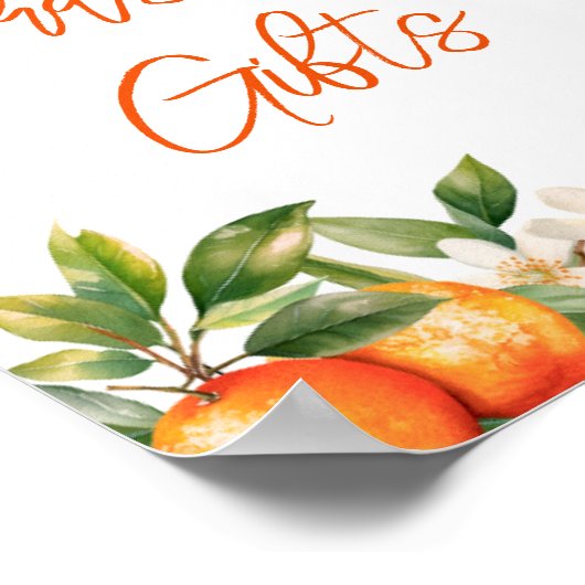 Clementine Sinaasappels Kaarten en geschenken Poster (Hoek)