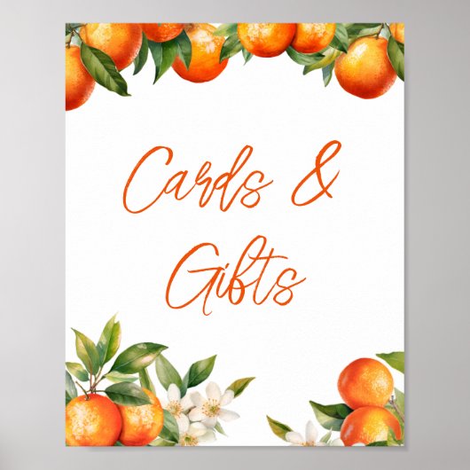 Clementine Sinaasappels Kaarten en geschenken Poster (Voorkant)
