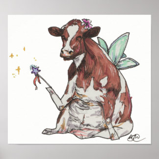 Clementine the Fairy Cow Poster