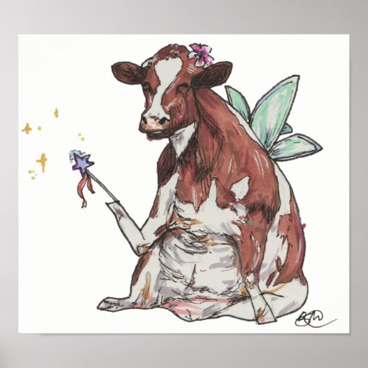 Clementine the Fairy Cow Poster (Voorkant)