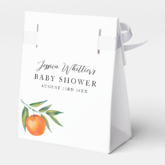 Clementine Watercolor "Schattig" Baby Shower Bedankdoosjes
