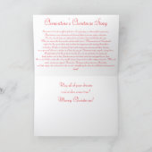 Clementine's Christmas Wish Feestdagen Kaart (Binnen)