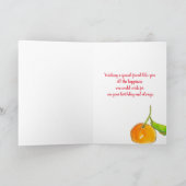 Clementines Fruit Gelukkige Verjaardag Vriend Cust Kaart (Binnen)