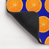 Clementines op blauw muismat (Hoek)