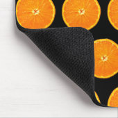 Clementines op zwart muismat (Hoek)